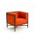 Loka lounge armchair novum sunset orange black lacquered by colé italia with lorenz + kaz dimensions: h 76, w 57, d 52 cm....