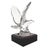 A substantial Waterford Crystal bald eagle figurine from the Waterford Crystal Figurine Collection, produced in Ireland...