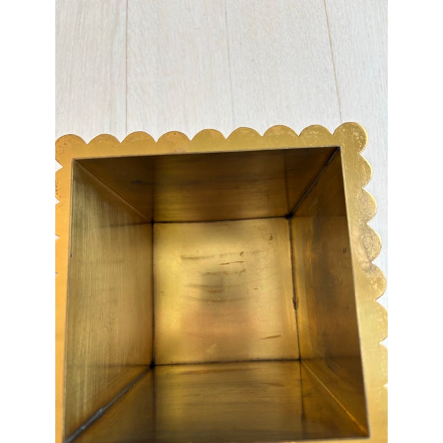 Metal 1970s Rare Gabriella Crespi Brass and Lucite Decorative Box With Lid, Signed, Italy For Sale - Image 7 of 11