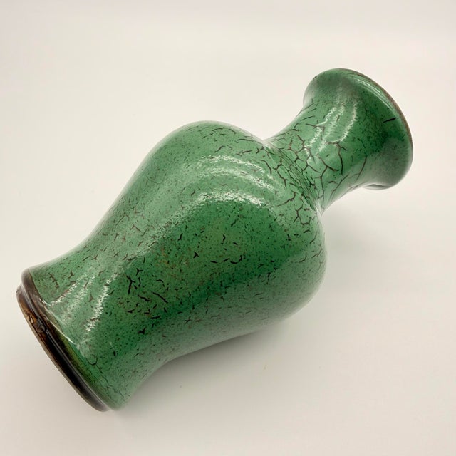 Ceramic Magnificent Crackle Vase Design Work of Mid Century Art For Sale - Image 7 of 11