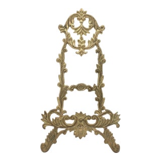 Charming Vintage Brass Easel For Sale