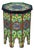 Green Moroccan Hand-Painted Accent Table For Sale