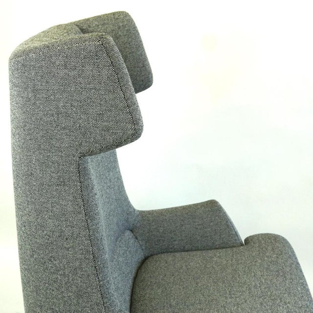 Monumental Grey Austrian Mid-Century Wingback Armchair by Oswald Haerdtl For Sale - Image 11 of 13