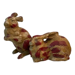 Pair of Late 19th Century Spotted Rabbits