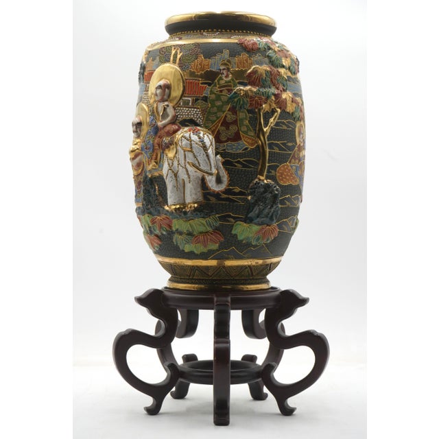 Age: Late 19th Century Details: Stunning Gold Details Vintage Satsuma Porcelain Vase Condition: Excellent Original Finish...