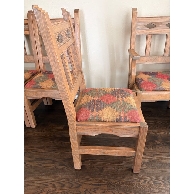 Morewood and Yager Handcrafted Tao Dining Table With 8 Kilim Seats For Sale - Image 11 of 11