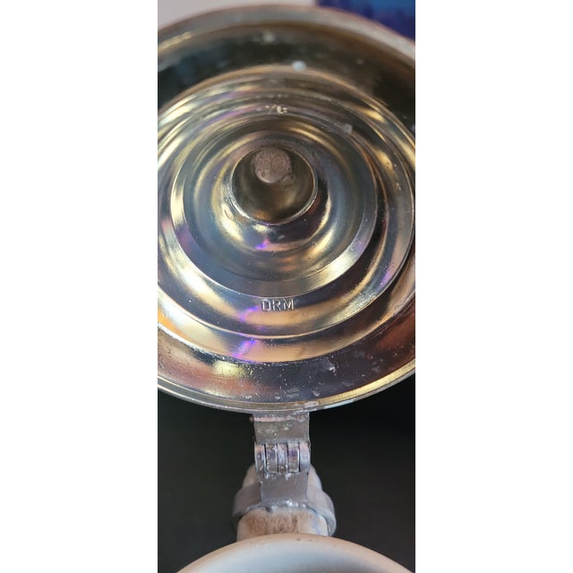 Mid-Century Modern Vintage Thewalt German Beer Stein No. 187 – Hand‑Painted Bavarian Scene, Pewter Lid, West Germany For Sale - Image 3 of 9