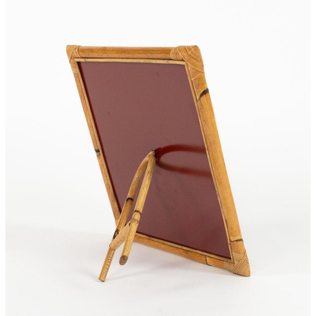 Bamboo, Rattan, Bakelite and Glass Picture Frame by Cesare di Cesare, Italy, 1970s For Sale - Image 12 of 16