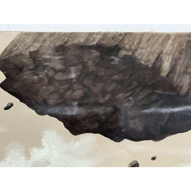 Paint Eduardo Talledos Corazon De Tiburon Surrealist Painting, Signed For Sale - Image 7 of 12