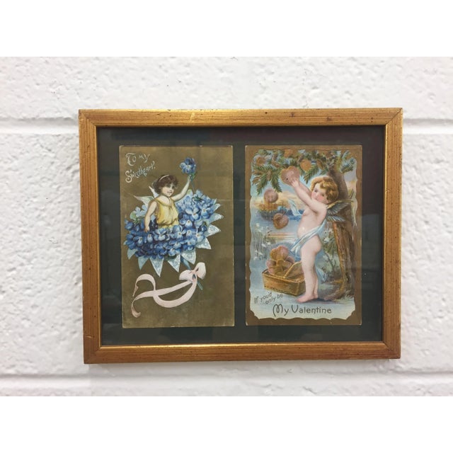 Antique Framed Valentines For Sale - Image 4 of 11