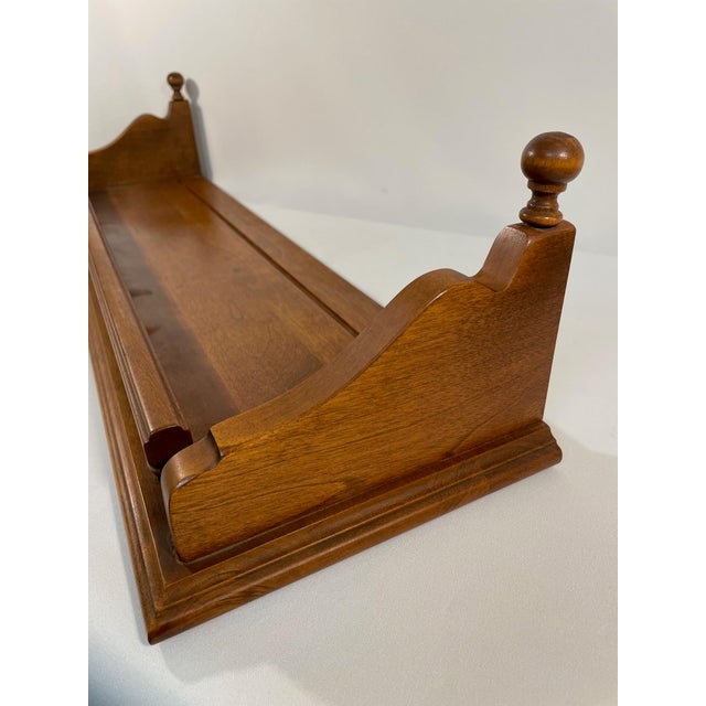 1980s Vintage 1980's Ethan Allen Decorative Wooden Wall Display Shelf For Sale - Image 5 of 17