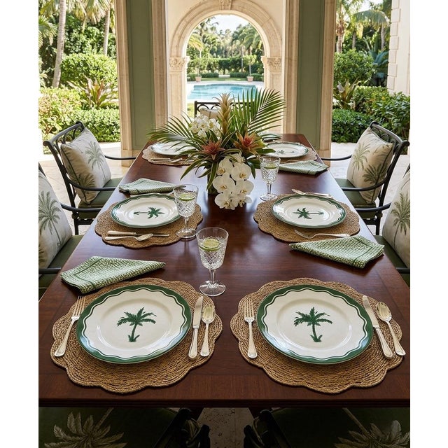 Ceramic Fern & Co. For Anthropologie Palm Tree Dinner Plates - Set of 6 For Sale - Image 7 of 10