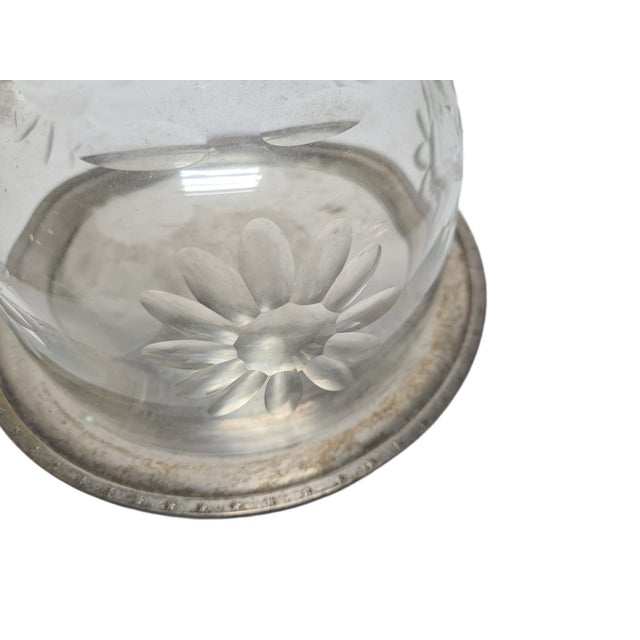 1920s Art Nouveau Bowl with Crystal Cake Cover, Germany, 1920s, Set of 2 For Sale - Image 5 of 18