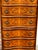 Inlaid Wood Chest of 5 Drawers with Writing Compartment, 1950s For Sale - Image 4 of 17