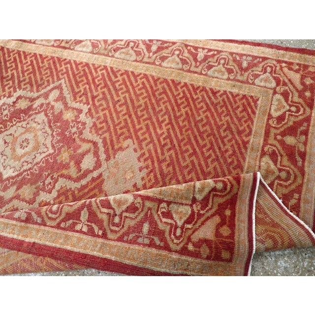 Textile Galerie Shabab Collection Early 20th Century Turkish Oushak Accent Rug For Sale - Image 7 of 8
