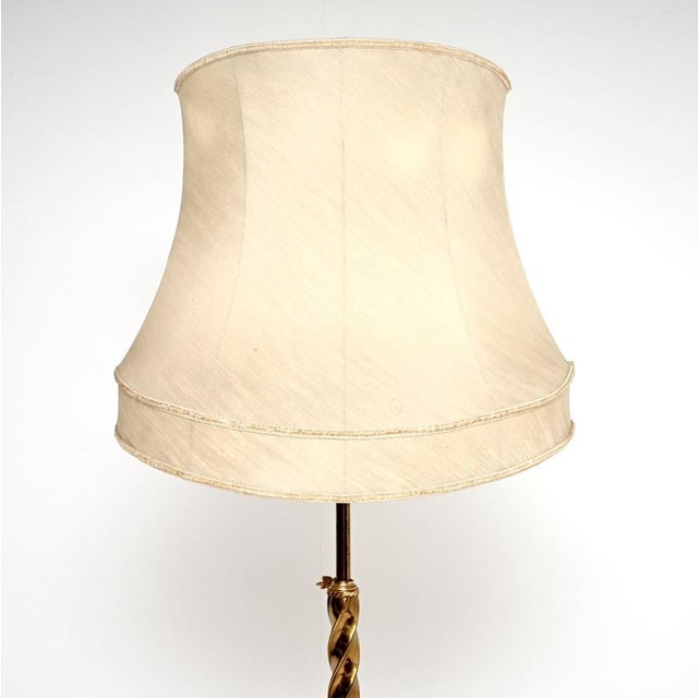 Antique French Onyx and Brass Floor Lamp, 1920s For Sale - Image 4 of 10