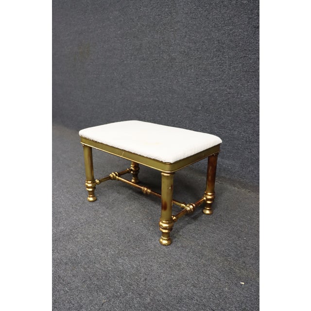 Hollywood Regency Gilt Footstool For Sale - Image 4 of 8
