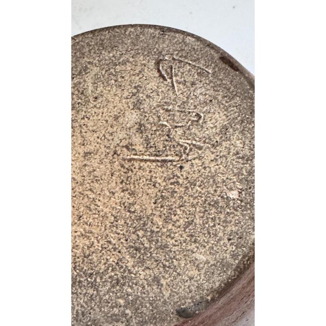 French Handcrafted Studio Stoneware Pitcher, 1950s For Sale - Image 9 of 11