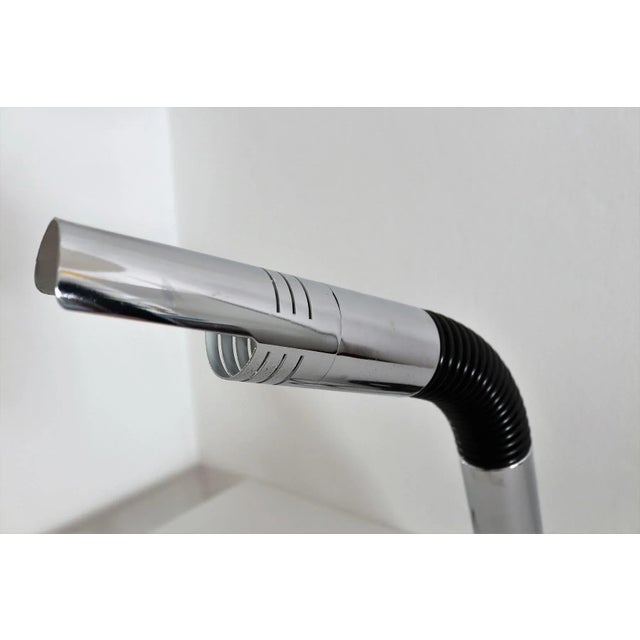Italian Desk Lamp in Chrome and Cast Iron with Swivel Arm, 1970s For Sale - Image 14 of 17