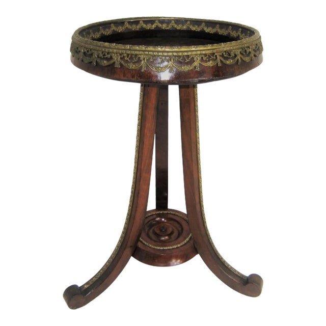 Late 19th Century French Bronze Mounted Pedestal / Table Plant Stand For Sale