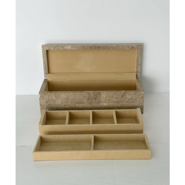 1980s Tavola Oggetti Rectangular Marble Jewelry Box | Chairish