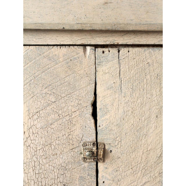 Antique Painted Farmhouse Cupboard With Drawer and Double Doors For Sale - Image 11 of 18