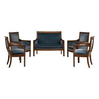 19th Century France Empire Red Wood Sofa Sets For Sale