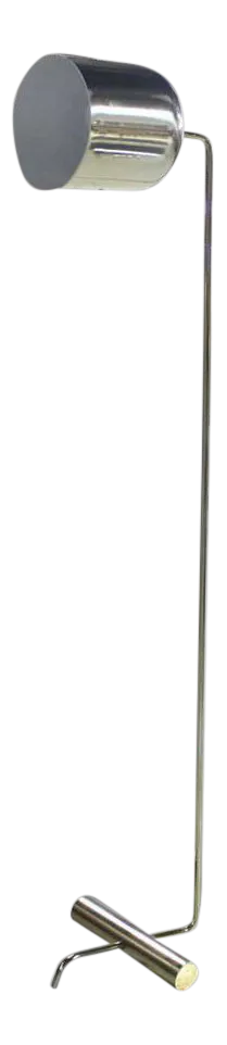 Mid Century Modern Bent Tube Base Adjustable Metal Cup Shape Shade Floor Lamp