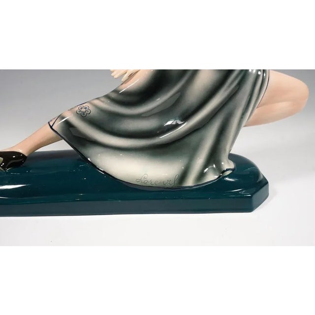 Lady Dancer Figurine in Harem Costume attributed to Josef Lorenzl for Goldscheider, Vienna, Austria, 1930s For Sale - Image 6 of 8