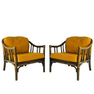 Pair of Vintage McGuire Lounge Chairs For Sale