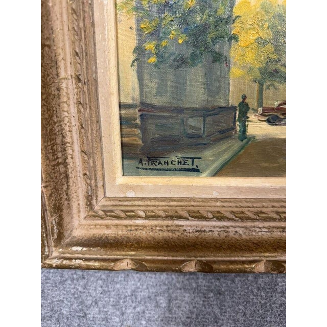 André Franchet, Views of Paris, 1940, Oil on Canvas, Set of 2, Framed For Sale - Image 5 of 7