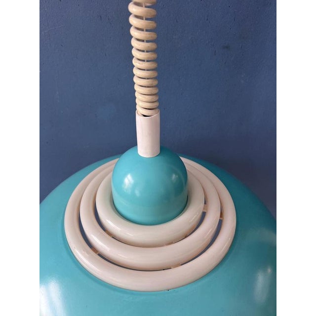 Space Age Blue UFO Pendant Lamp by Knud Christensen For Sale - Image 9 of 12