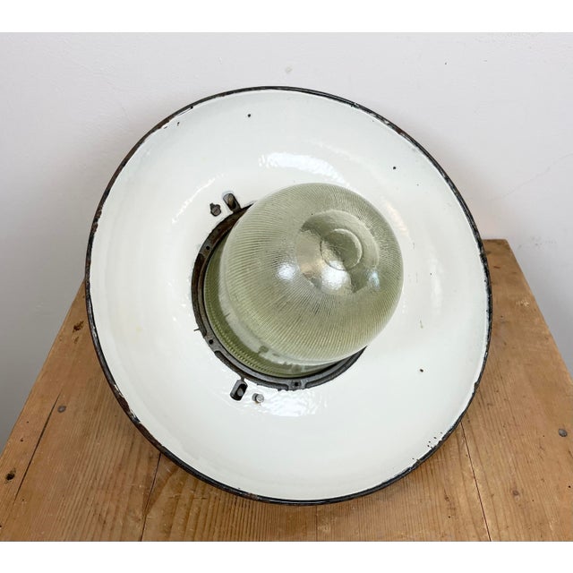 Industrial Factory Pendant Lamp in Cast Iron and Grey Enamel from Zaos, 1960s For Sale - Image 12 of 16