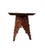 Hand Carved Solid Wood Occasional Side Table or Plant Stand With Floral Motif Collapsible Base Iron Hinges From Srinagar Kashmir, Circa 1910 For Sale - Image 4 of 12