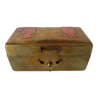 Rustic Brass & Copper Box For Sale