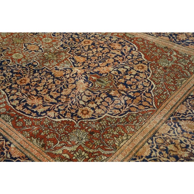 Antique Mohtasham Kashan Rug 4'3'' X 6'9'' For Sale - Image 10 of 11
