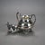 English 2 Piece Antique Footed & Figural Silver Plated Tea Set, Circa 1890 For Sale - Image 3 of 8