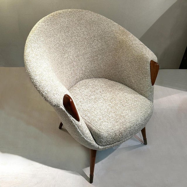 Danish Lounge Chairs in Bouclé and Wood by Nanna Ditzel, 1950s, Set of 2 For Sale - Image 9 of 12