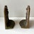 1920s Antique Solid Bronze Embossed Bookends Depicting a Couple in Prayer Styled After the Angelus by Millet For Sale - Image 5 of 9