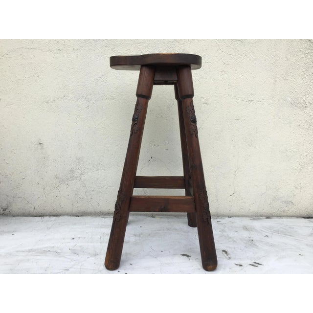 Wooden Barstool, 1970s For Sale - Image 4 of 17