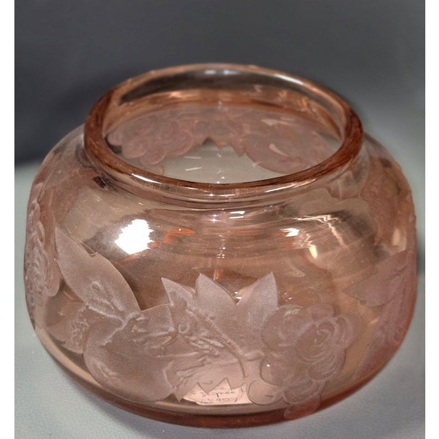 Glass Vase with Acid-Etched Motifs from Legras, 1920s For Sale - Image 4 of 9