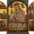 Baroque Antique 18thC Greek Orthodox Triptych Icon Virgin Mary & Saints Egg Tempera 1700 For Sale - Image 3 of 18