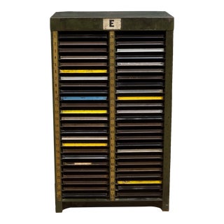 Antique Hamilton Typesetter's Metal Cabinet C.1920-1930 For Sale