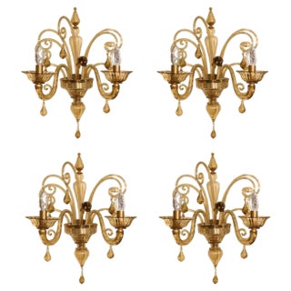 Venetian Sconces, 1940s, Set of 4 For Sale