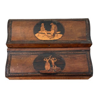 Mid 19th Century French Secretare/Travel Desk With Olive Wood Inlays For Sale