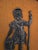 Metal Antique French Empire Bronze Plaque Young Warrior For Sale - Image 7 of 10
