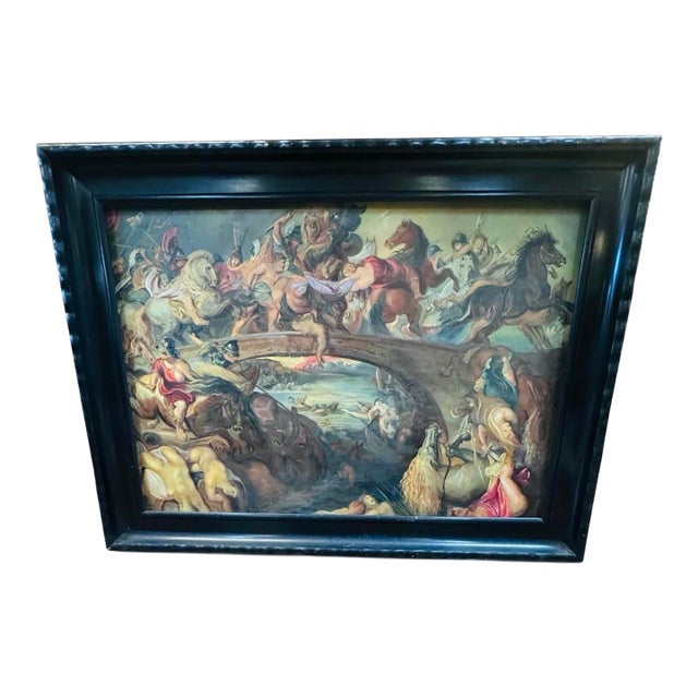 19th Century Oil on Canvas After Peter Paul Rubens, “The Battle of the Amazons” For Sale