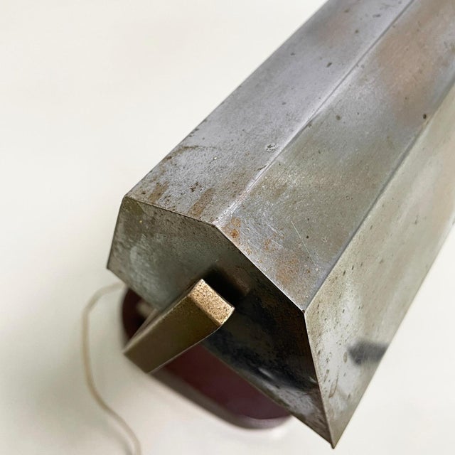 Mid-Century Italian Modern Adjustable Desk or Table Lamp in Brown Metal, 1930s For Sale - Image 13 of 18