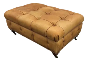 Ralph Lauren Brierly Leather Ottoman