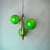 Mid-Century Modern Space Age Portuguese Chandelier with Green Glass Globes, 1960s For Sale - Image 10 of 10
